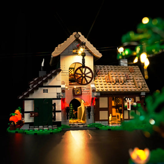 BrickBling - LED Licht Set für LEGO Mittelalterlicher Stadtplatz (10332) inkl. Fernbedienung