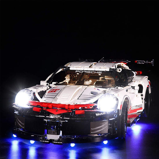 BrickBling - LED Licht Set für LEGO Porsche 911 RSR (42096) inkl. Fernbedienung