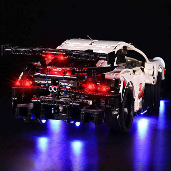 BrickBling - LED Licht Set für LEGO Porsche 911 RSR (42096) inkl. Fernbedienung