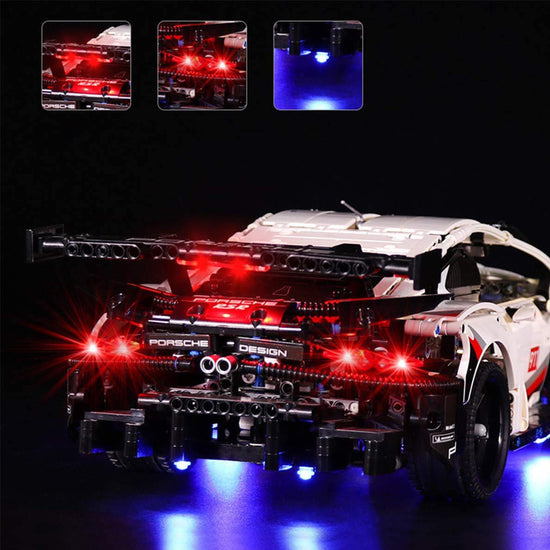 BrickBling - LED Licht Set für LEGO Porsche 911 RSR (42096) inkl. Fernbedienung