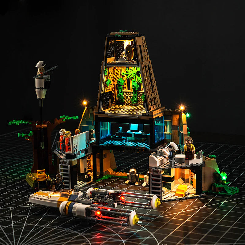 LED Licht Set für LEGO Rebellenbasis auf Yavin 4 (75365) inkl. Fernbedienung