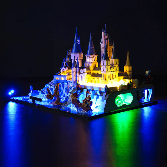 BrickBling - LED Licht Set für LEGO Schloss Hogwarts mit Schlossgelände (76419) inkl. Fernbedienung