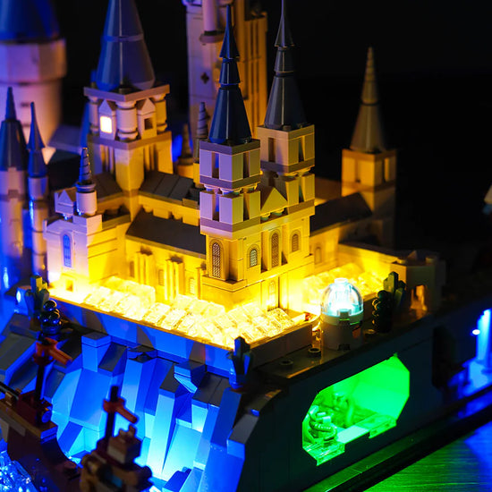 BrickBling - LED Licht Set für LEGO Schloss Hogwarts mit Schlossgelände (76419) inkl. Fernbedienung