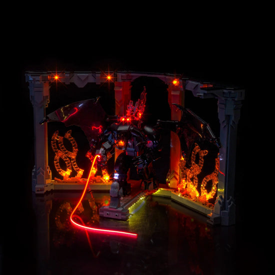 BrickBling - LED Licht Set für LEGO Der Herr der Ringe: Balrog™ Bücherstütze (10367) inkl. Fernbedienung