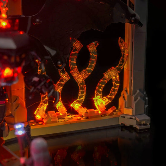 BrickBling - LED Licht Set für LEGO Der Herr der Ringe: Balrog™ Bücherstütze (10367) inkl. Fernbedienung