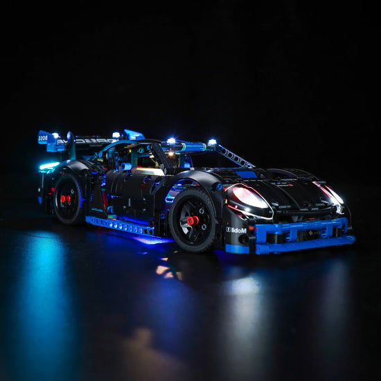 BrickBling - LED Licht Set für LEGO Porsche GT4 e-Performance Rennwagen (42176) inkl. Fernbedienung