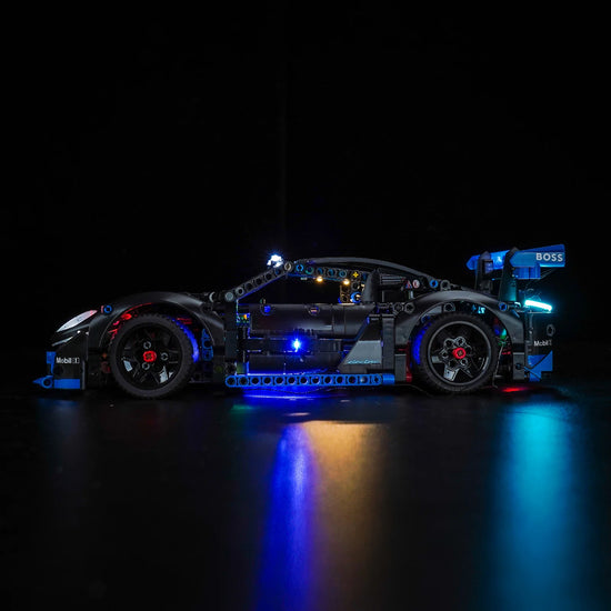 BrickBling - LED Licht Set für LEGO Porsche GT4 e-Performance Rennwagen (42176) inkl. Fernbedienung