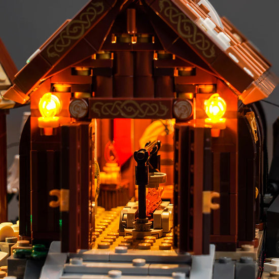 BrickBling - LED Licht Set für LEGO Wikingerdorf (21343) inkl. Fernbedienung