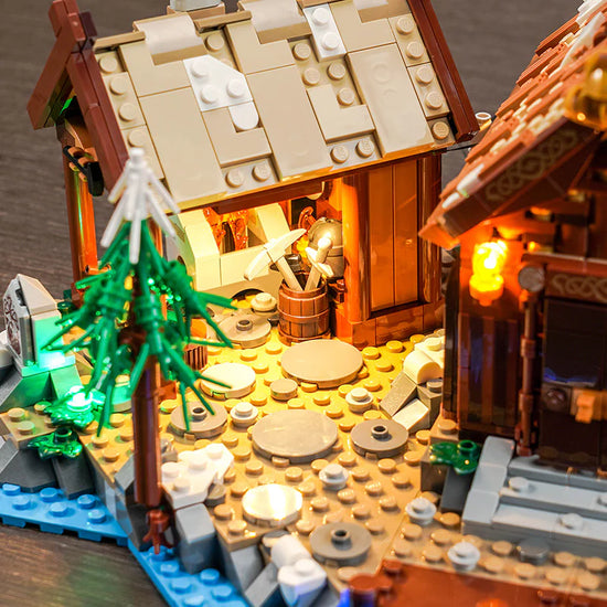 BrickBling - LED Licht Set für LEGO Wikingerdorf (21343) inkl. Fernbedienung