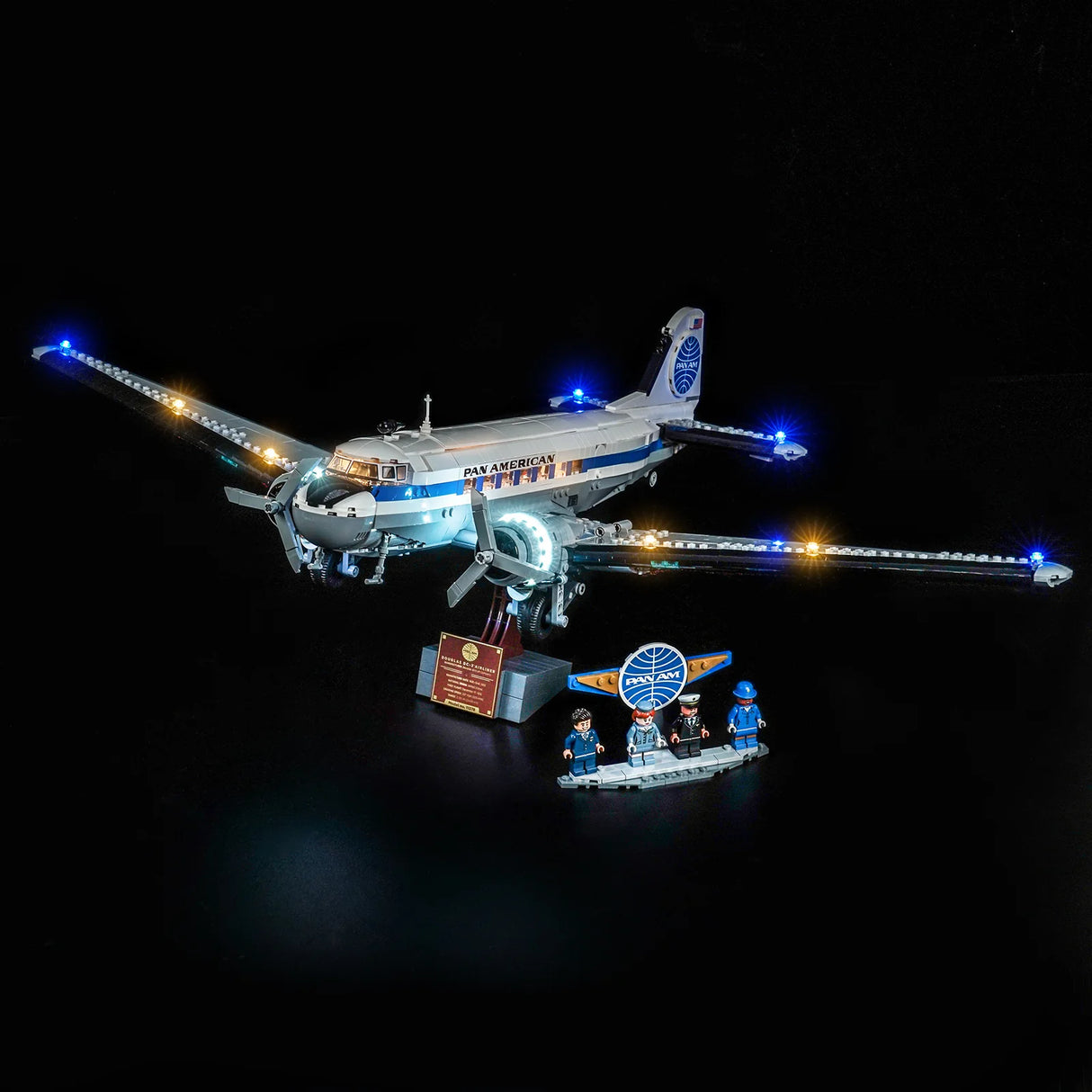 LED Licht Set für LEGO Douglas™ DC-3™ PAN AM® Passagierflugzeug (11378) inkl. Fernbedienung
