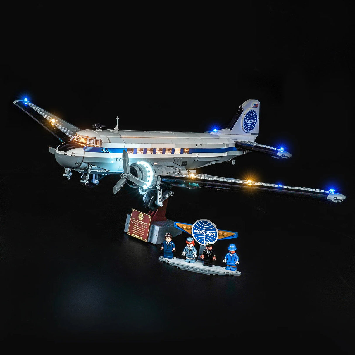 LED Licht Set für LEGO Douglas™ DC-3™ PAN AM® Passagierflugzeug (11378) inkl. Fernbedienung
