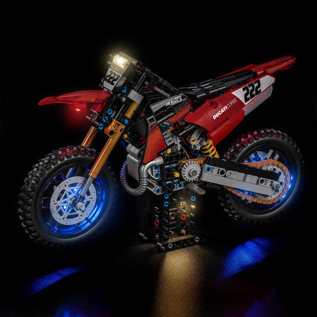 BrickBling LED Licht Set für LEGO Ducati Desmo450 MX Factory Motorrad (42238) P120701