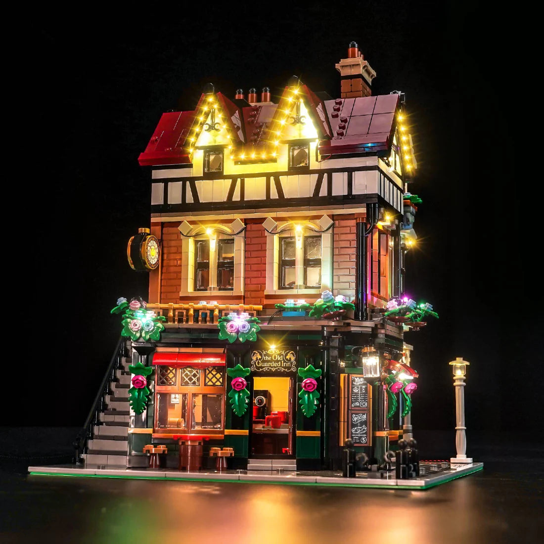 LED Licht Set für LEGO Eckhaus im Tudorstil (10350) inkl. Fernbedienung