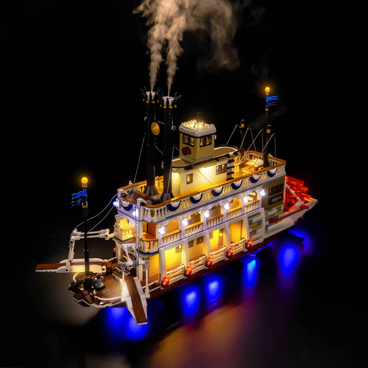 LED Licht Set für LEGO Flussraddampfer (21356) inkl. Fernbedienung und Sprühmodul