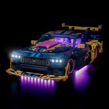 BrickBling LED Licht Set für LEGO Ford Mustang GT Auto aus der Tuning-Werkstatt (42236) inkl. Fernbedienung P121502