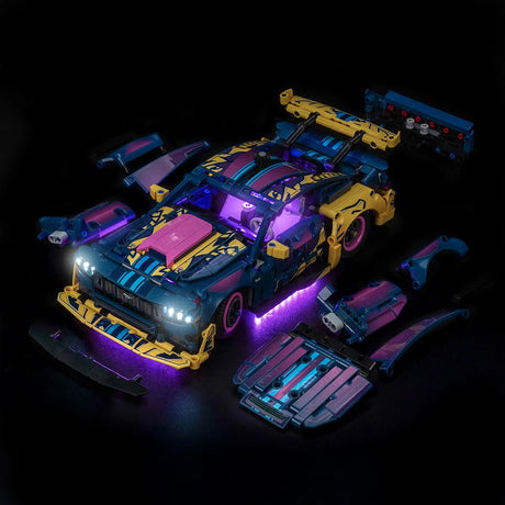LED Licht Set für LEGO Ford Mustang GT Auto aus der Tuning-Werkstatt (42236) inkl. Fernbedienung