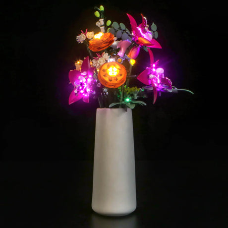 LED Licht Set für LEGO Schöner Rosafarbener Blumenstrauss (10342)