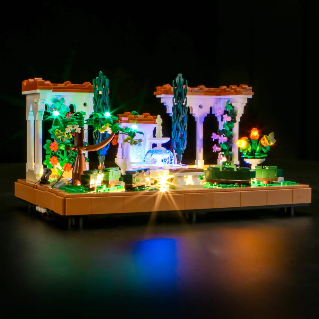 LED Licht Set für LEGO Springbrunnengarten (10359) inkl. Fernbedienung