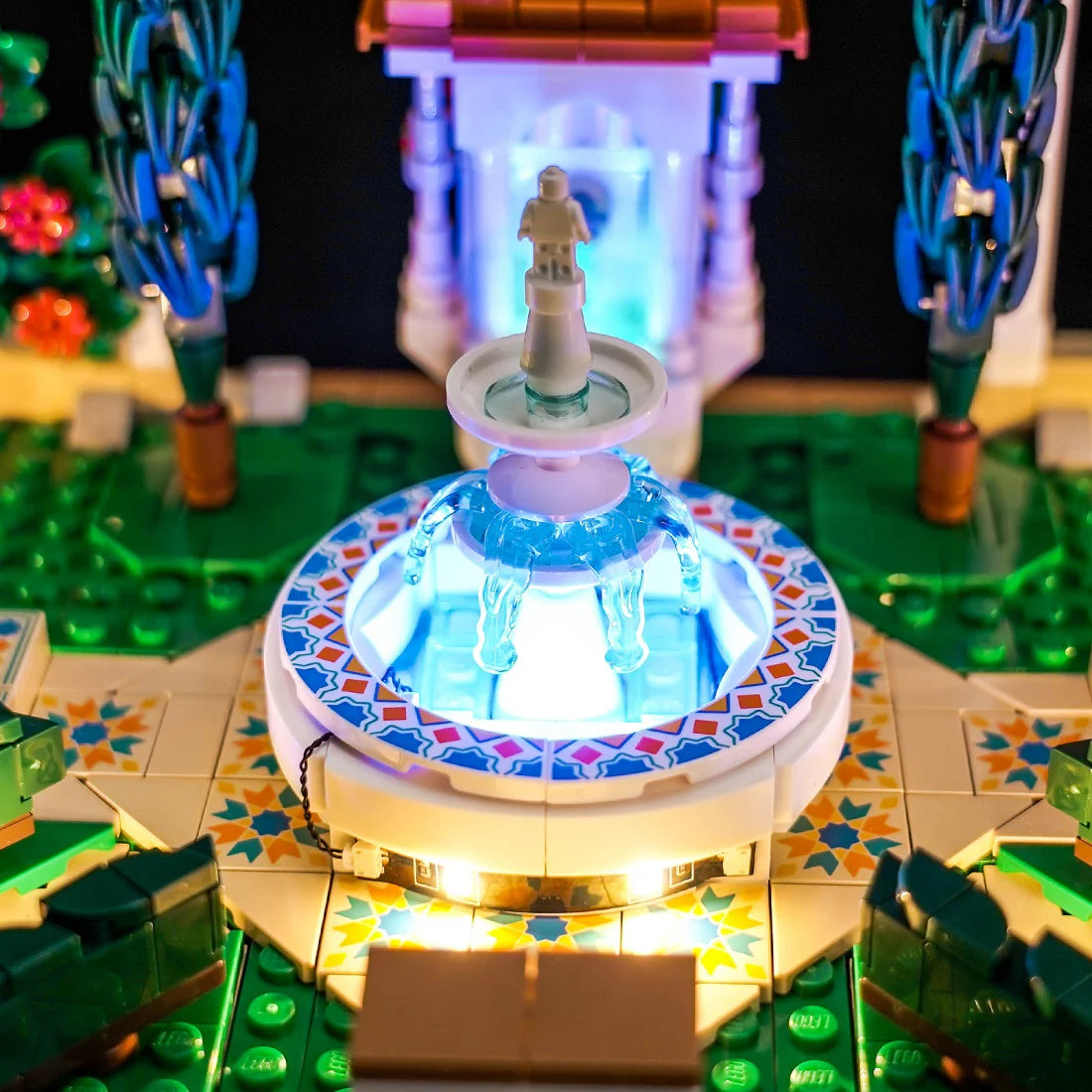 LED Licht Set für LEGO Springbrunnengarten (10359) inkl. Fernbedienung