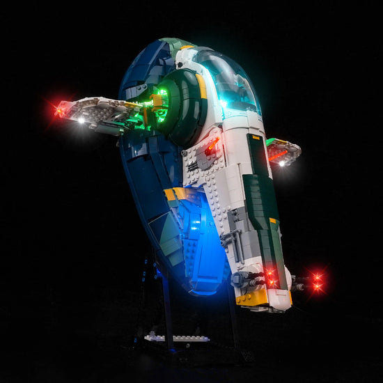 BrickBling - LED Licht Set für LEGO Star Wars: Jango Fetts Sternenschiff der Firespray-Klasse (75409) inkl. Fernbedienung