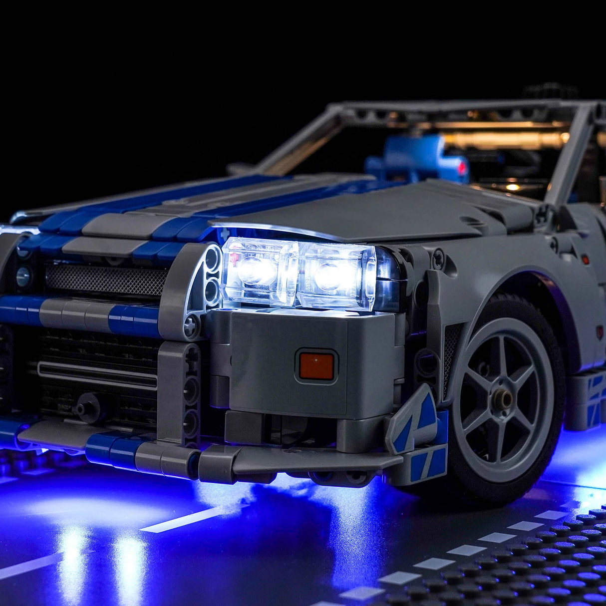 LED Licht Set für LEGO 2 Fast 2 Furious Nissan Skyline GT-R (R34) Flitzer (42210) inkl. Fernbedienung