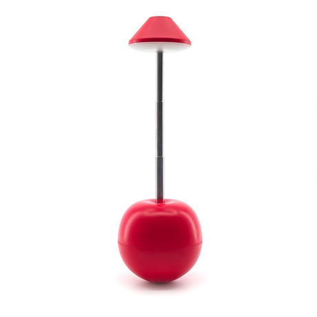 derdealer.ch Lumi Tumble - Kabellose LED Tischlampe mit Fernbedienung, dimmbar, USB-C aufladbar LIGHTY-LUTB-RD