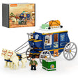 Lumibricks L9099 Postkutsche Bausatz mit zwei Pferden, einer Figur und einem Safe