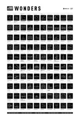 Weltwunder 100 Bucketlist - Rubbelposter / Scratch Map