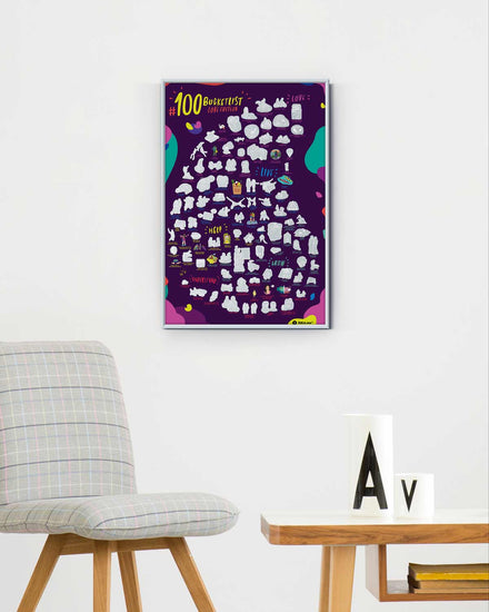 1DEA - Love 100 Bucketlist - Rubbelposter / Scratch Map