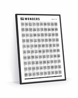 Weltwunder 100 Bucketlist - Rubbelposter / Scratch Map