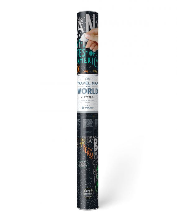 Travel Map® Letters World - Rubbel-Weltkarte / Scratch Map