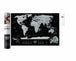 1DEA - Travel Map® Weekend World Silver - Rubbel-Weltkarte / Scratch Map