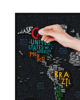 Travel Map® Letters World - Rubbel-Weltkarte / Scratch Map