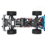 Innenleben und Chassis des MJX Hyper Go H12P RC-Autos in der Draufsicht mit Brushless-Motor und Elektronik.