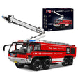Mould King Flughafen-Rettungsfahrzeug Klemmbausteine Set 19004S – ferngesteuertes Feuerwehrfahrzeug City Airport mit 6653 Teilen