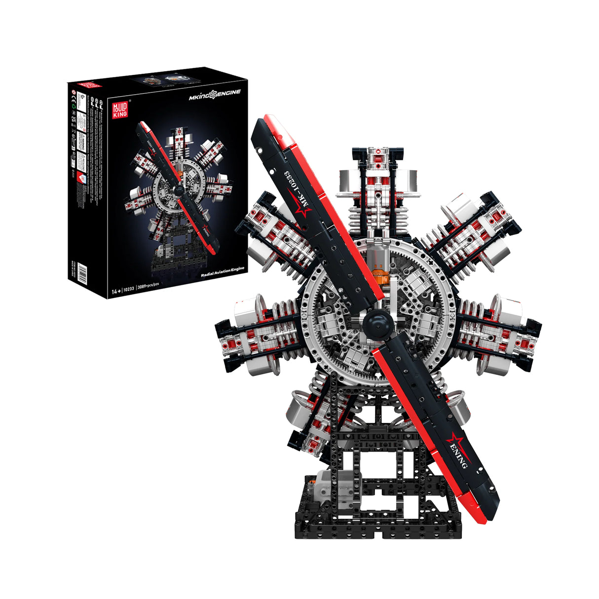 Flugzeugmoter Radial Aviation Engine 2 (Elektrisch) - Klemmbausteine