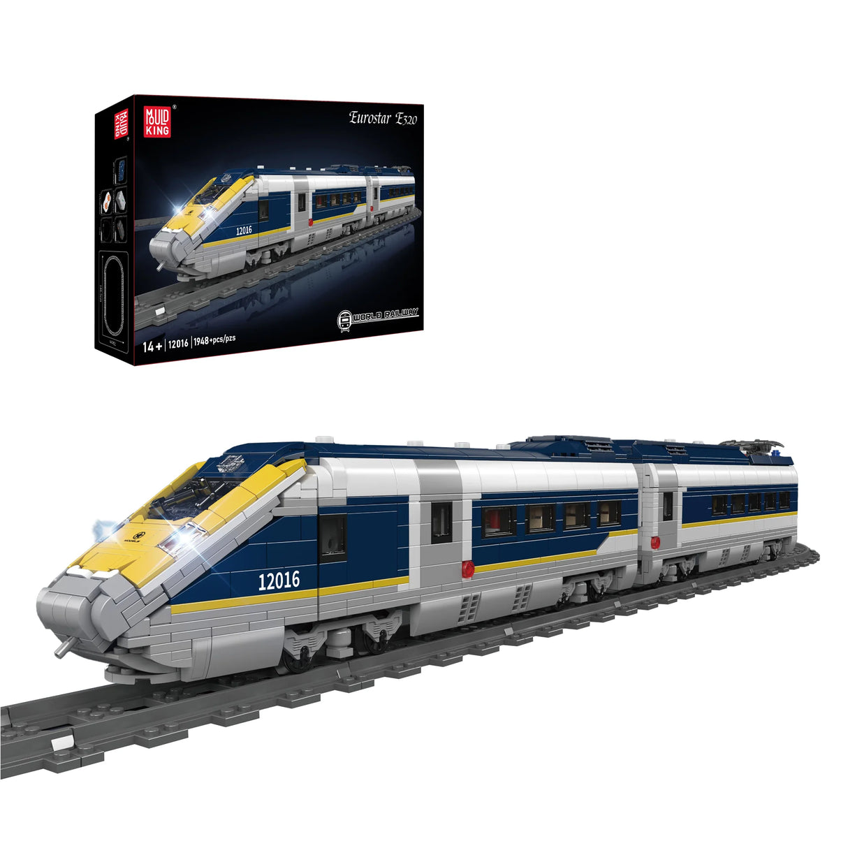 Hochgeschwindigkeitszug "Eurostar E320" (inkl. Fernbedienung) - Klemmbausteine