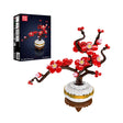 Mould King Pflaumenblüten Klemmbausteine Set 24120 – rote Plum Blossom im Topf mit Verpackung und 404 Teilen