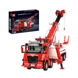 Roter Mould King Abschleppwagen mit Kran und Verpackung 58470797705600