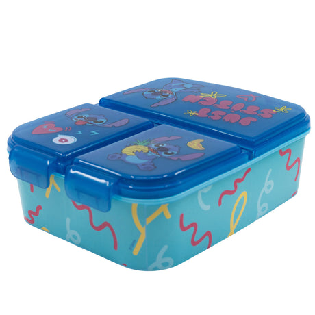 Stitch "Ohana" - Lunchbox mit Fächern