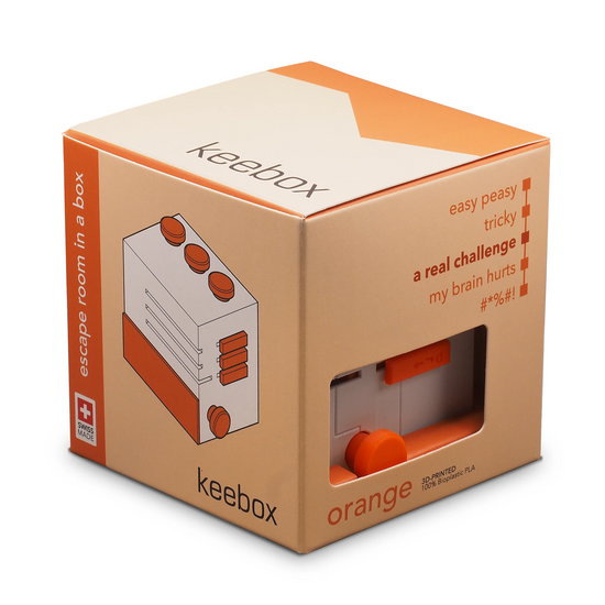 keebox - orange - Rätselbox / Rätselspiel