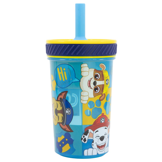 Stor - Paw Patrol "Hi There" - Drop Safe - Auslaufsicherer Becher mit Silikonstrohhalm (370 ml)