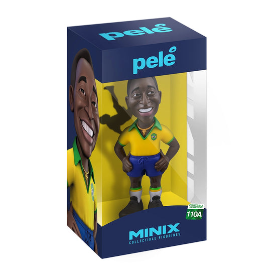 MINIX - Pelé - Brasilien Heimtrikot 12cm (Football Legends 110A) - Sammelfigur
