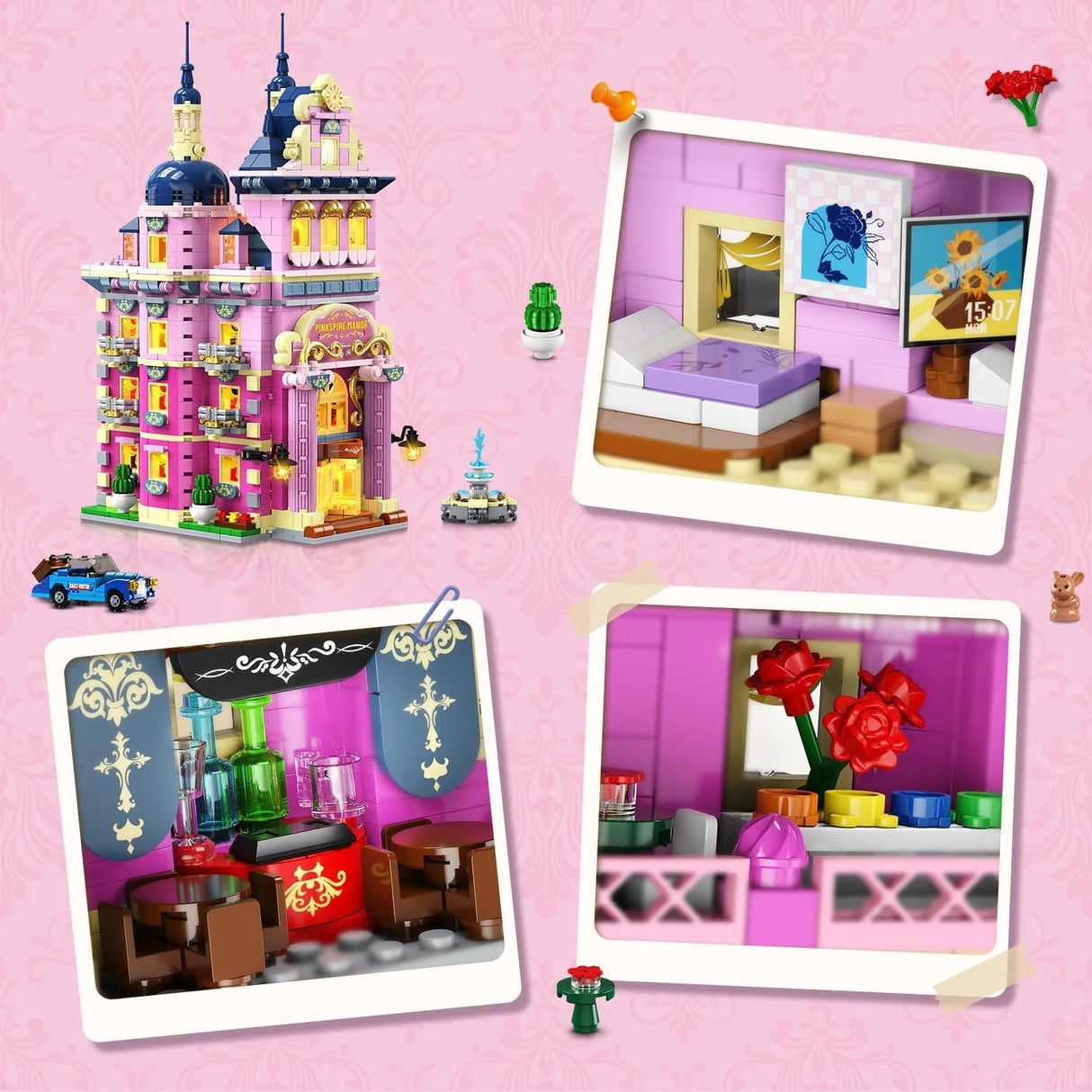 Pinkspire Manor - Klemmbausteine