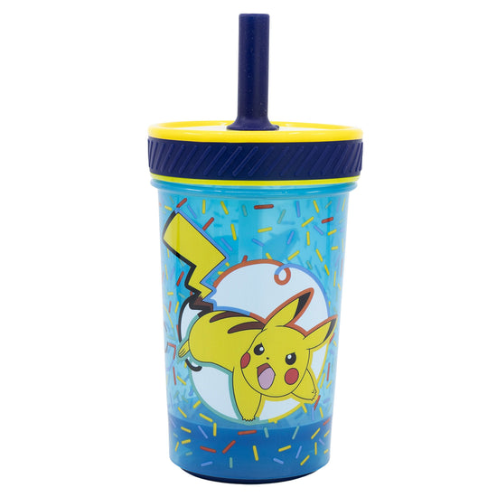 Stor - Pokémon "Pikachu" - Drop Safe - Auslaufsicherer Becher mit Silikonstrohhalm (370 ml)