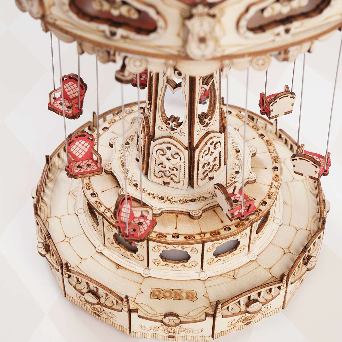 Kettenkarussell - 3D Holzbausatz (elektrisch)