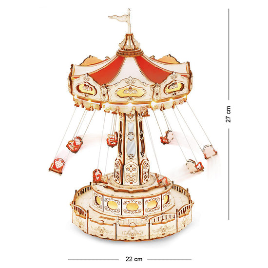 ROKR - Kettenkarussell - 3D Holzbausatz (elektrisch)