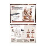 Klassische Druckpresse - 3D Holzbausatz