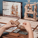 Klassische Druckpresse - 3D Holzbausatz