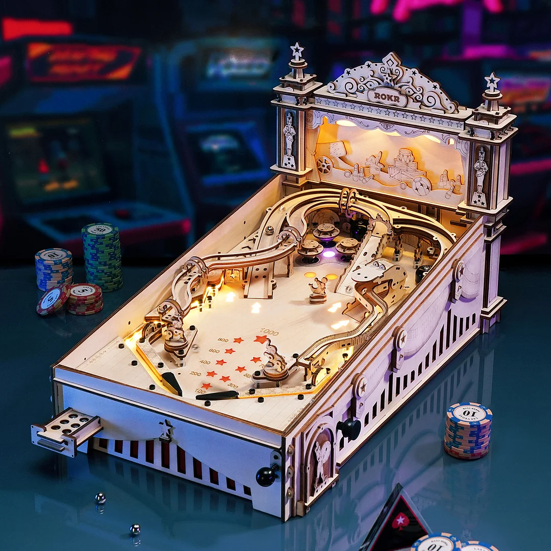 Pinball / Flipperkasten - 3D Holzbausatz